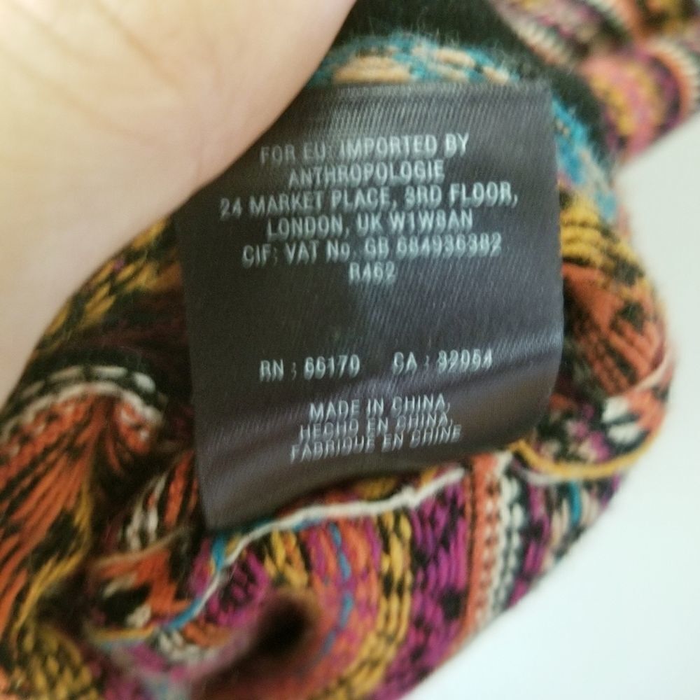 𝅺Sparrow Anthropologie Cashmere Blend Knit Intarsia Lace Mini Dress Size XS - Picture 11 of 11